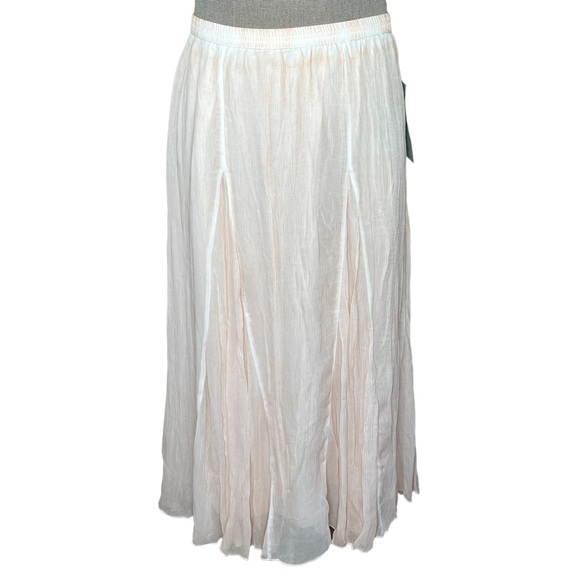 Coldwater Creek Women’s Textured Peach Pigment Dyed Maxi Skirt Large NWT - Picture 10 of 10